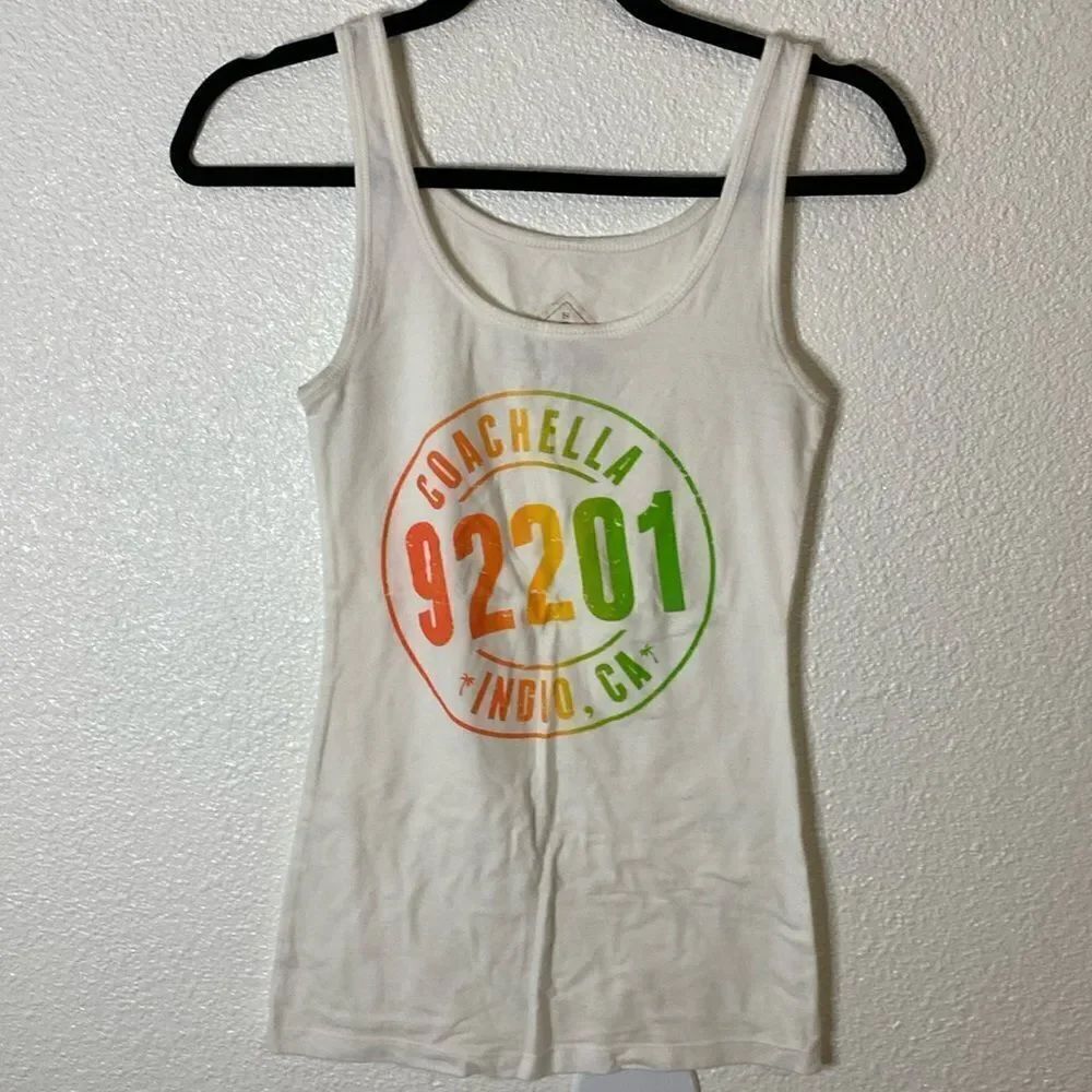 Coachella 92201 Indio CA Womens white tank- Size Small